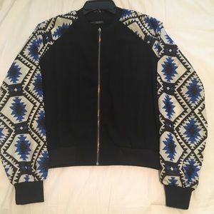 Black and Aztec print light jacket